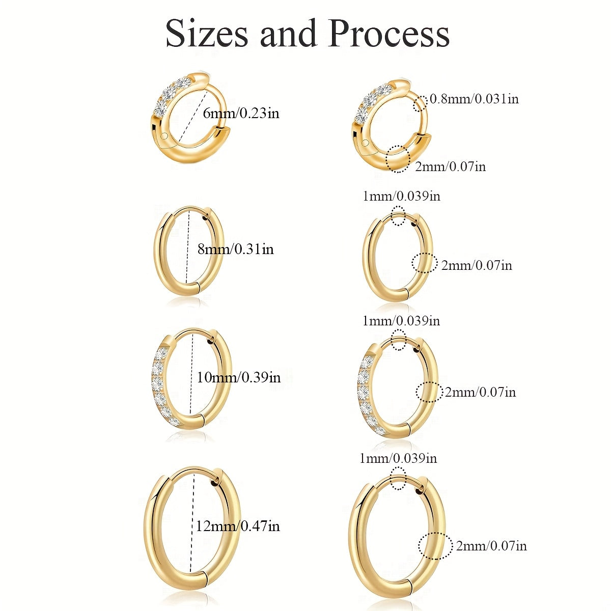 אלה | עגילי הוק עדינים עם נצנוץ זירקוניה