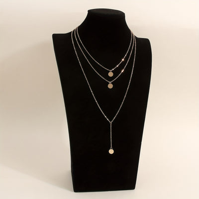 אביגיל | סט שרשראות זהובות במראה שכבות קלאסי ואלגנטי