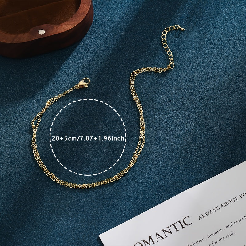 נועה | סט צמידי רגל עדינים בעיצוב קיץ אלגנטי