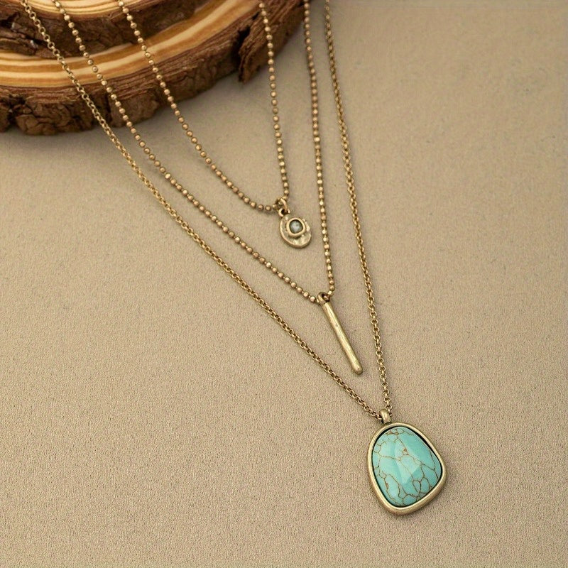 אלה | שרשרת טורקיז בעיצוב בוהו יוקרתי ונשי