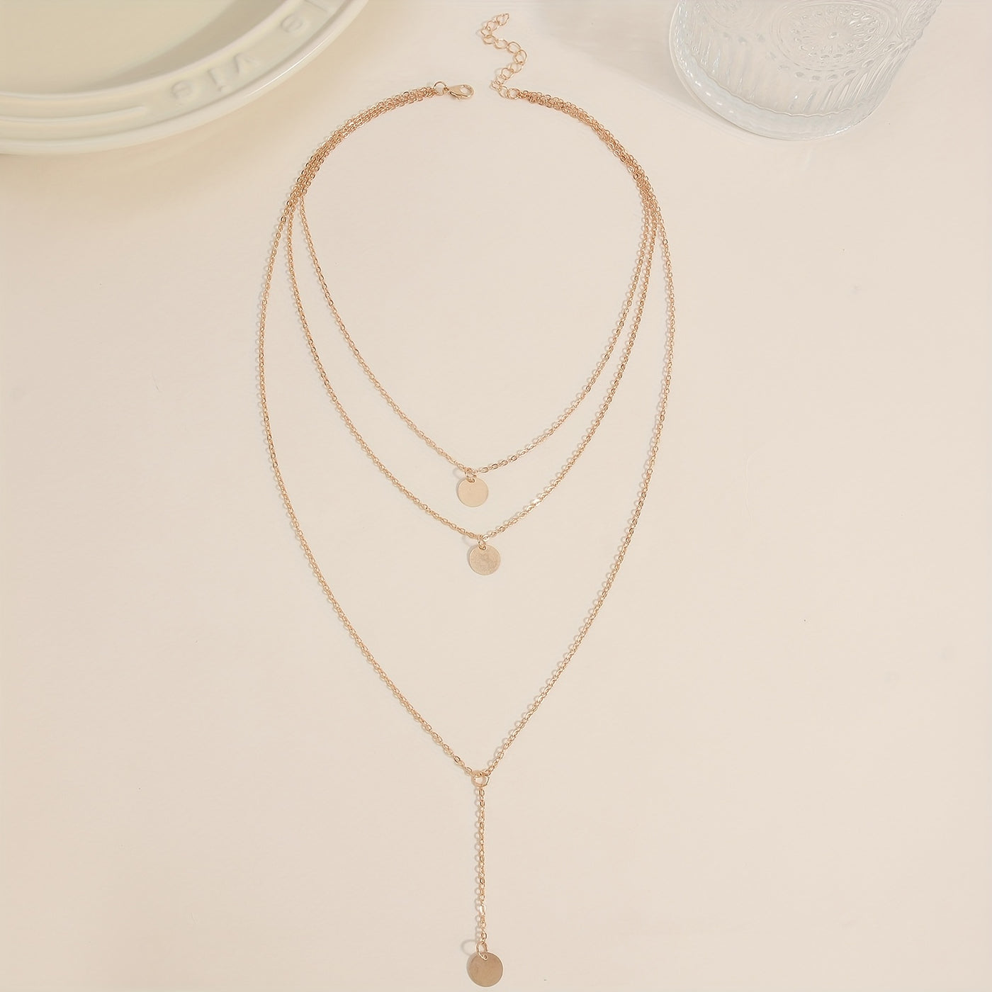 אביגיל | סט שרשראות זהובות במראה שכבות קלאסי ואלגנטי