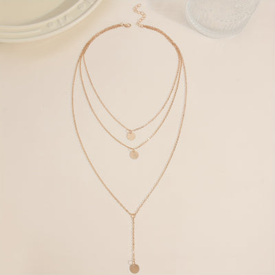 אביגיל | סט שרשראות זהובות במראה שכבות קלאסי ואלגנטי