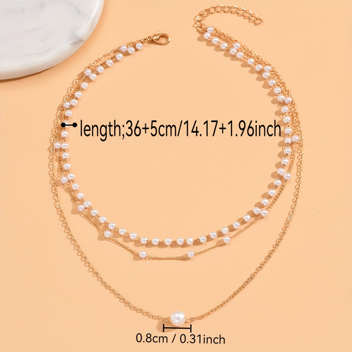 דניאלה | שרשרת עבה בתלת שכבות בגוון זהב