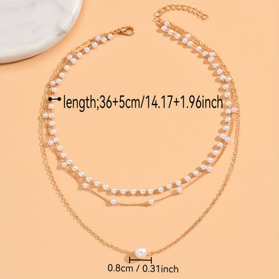 דניאלה | שרשרת עבה בתלת שכבות בגוון זהב