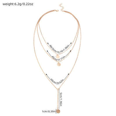 אביגיל | סט שרשראות זהובות במראה שכבות קלאסי ואלגנטי