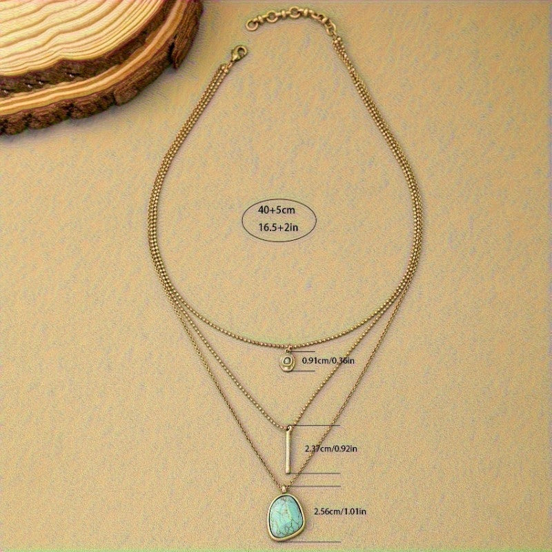 אלה | שרשרת טורקיז בעיצוב בוהו יוקרתי ונשי