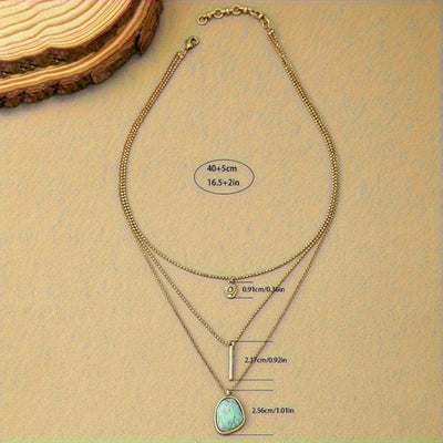 אלה | שרשרת טורקיז בעיצוב בוהו יוקרתי ונשי