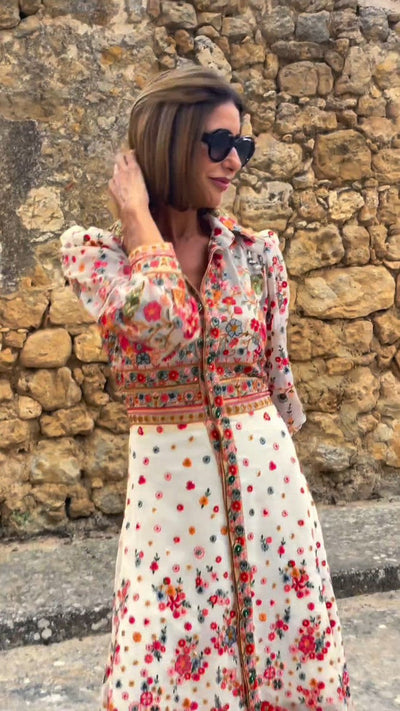 שמלות מקסי עם הדפס פרחים אלגנטי