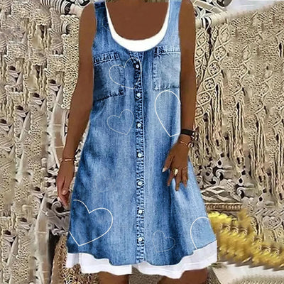 סופיה™ | שמלת ג'ינס רכה ואלגנטית