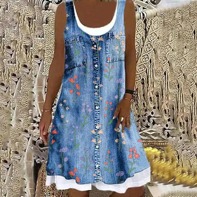 סופיה™ | שמלת ג'ינס רכה ואלגנטית
