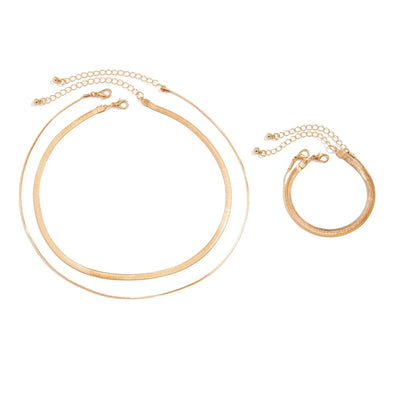 אדל | סט שרשרת וצמיד בעיצוב גותי וינטג’