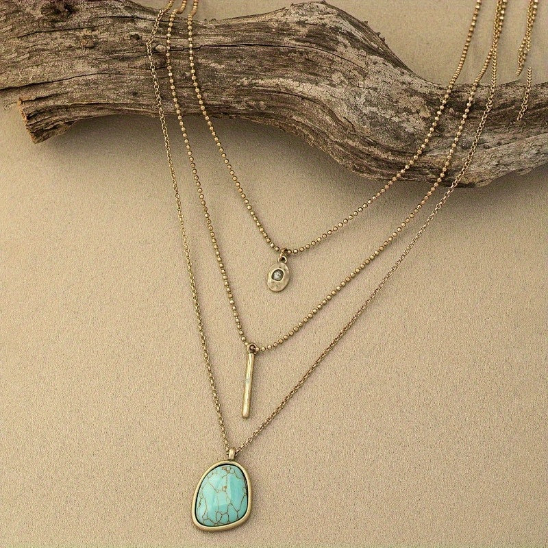 אלה | שרשרת טורקיז בעיצוב בוהו יוקרתי ונשי
