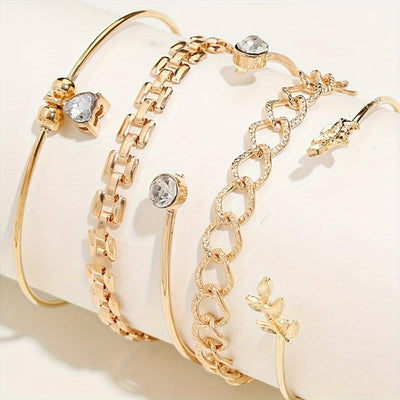 לירון | צמיד אלגנטי עם נגיעות ריינסטון וברק עדין