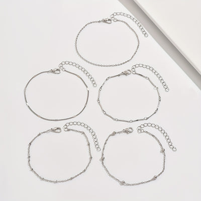 ליאן | סט צמידים זהובים בעיצוב קלאסי ועדין לנשים